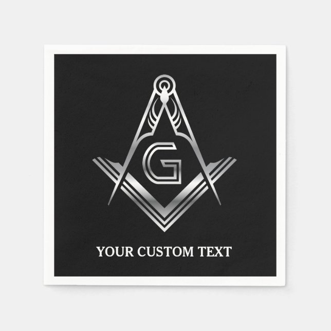 Masonic Party Supplies | Personlig Napkins Pappersservett (Framsidan)