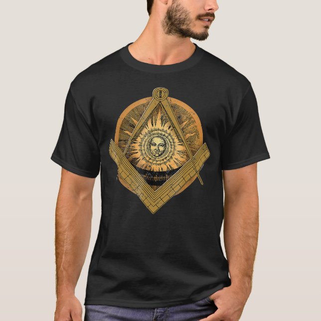 Masonic Past Master T  Past Master Masonic T Shirt (Framsida)