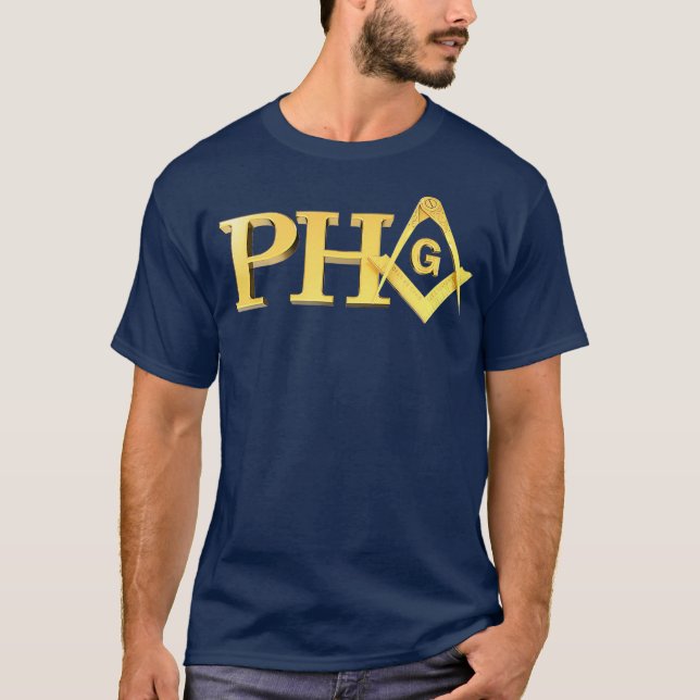 Masonic PHA Prince Hall Affiliation Square T Shirt (Framsida)
