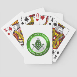 Masonic Playing Cards Green Casinokort