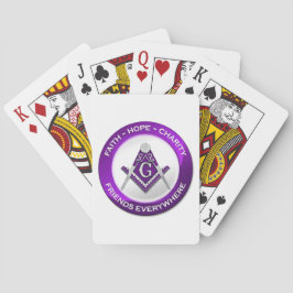 Masonic Playing Cards Purple Casinokort