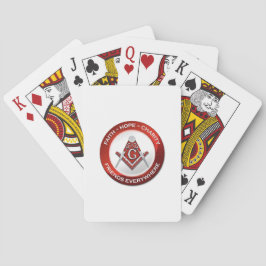 Masonic Playing Cards Red Casinokort