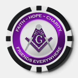 Masonic Poker Chip Purple Marker