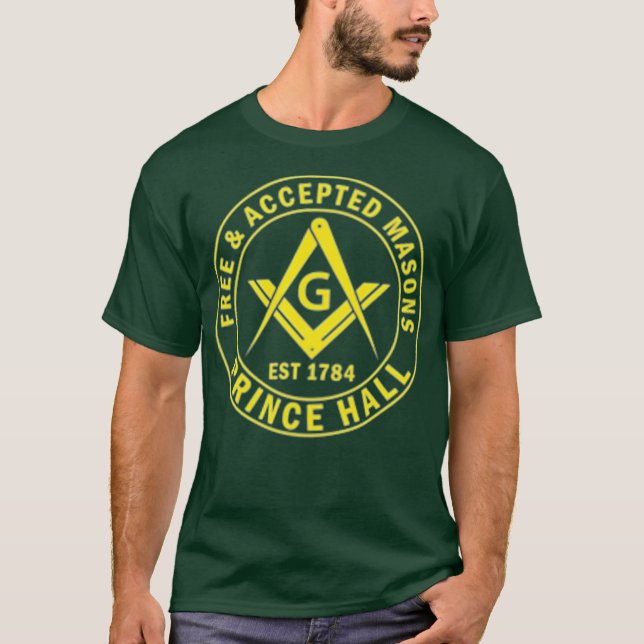Masonic Prince Hall Free Accepted Masons T Shirt (Framsida)