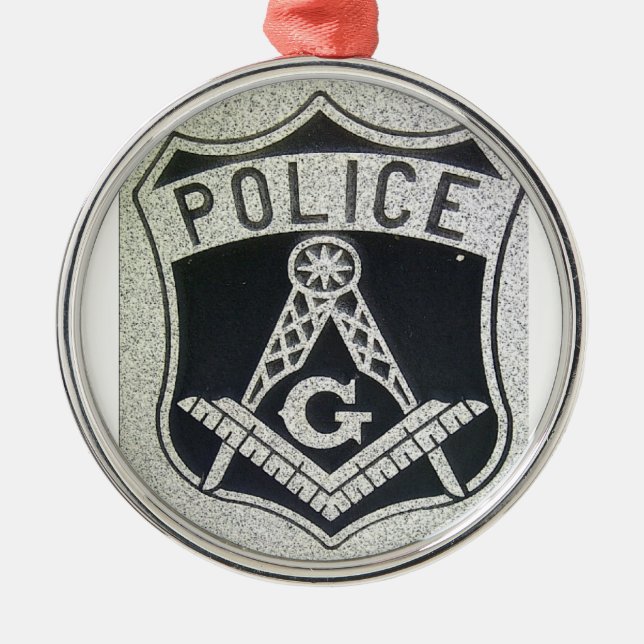 Masonic prydnad för polis julgransprydnad metall (Framsidan)