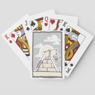 Masonic pyramid som leker kort kortlek