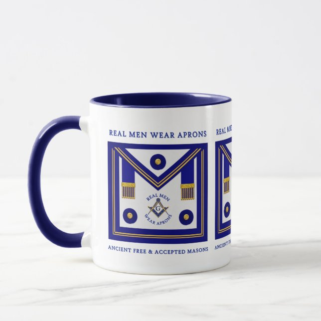 Masonic Real Manar Bära Aprons MM Mugg (Vänster)