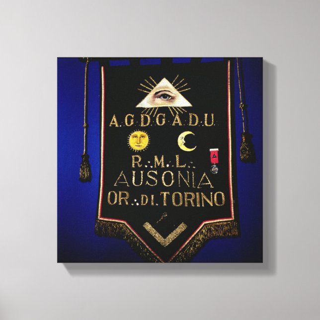 Masonic Regalia från Turin-ordern Canvastryck (Framsida)
