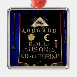 Masonic regalier, från beställa av Turin Julgransprydnad Metall
