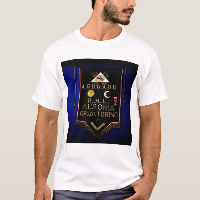 Masonic regalier, från beställa av Turin T Shirt (Framsida)
