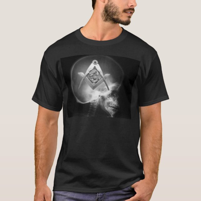 Masonic röntga den främmande skallen t shirt (Framsida)