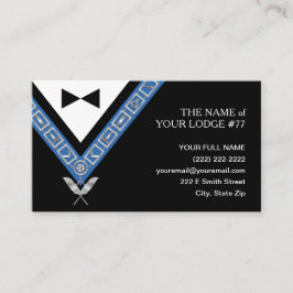 Masonic Secretary Freemason Officer Jewels Visitkort