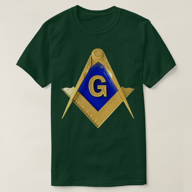 Masonic Shirt Square Compass Freemason Lodge Shirt T (Design framsida)