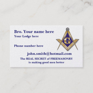 MASONIC/SHRINERS-EMBLEM VISITKORT