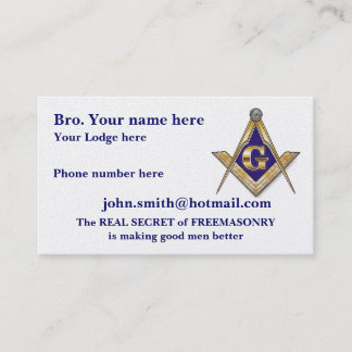 MASONIC/SHRINERS-EMBLEM VISITKORT