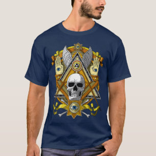 Masonic Skull Freemason Illuminati Öga Esoteric T Shirt