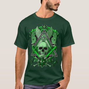 Masonic Skull Illuminati Öga Freemason Esoteric T Shirt