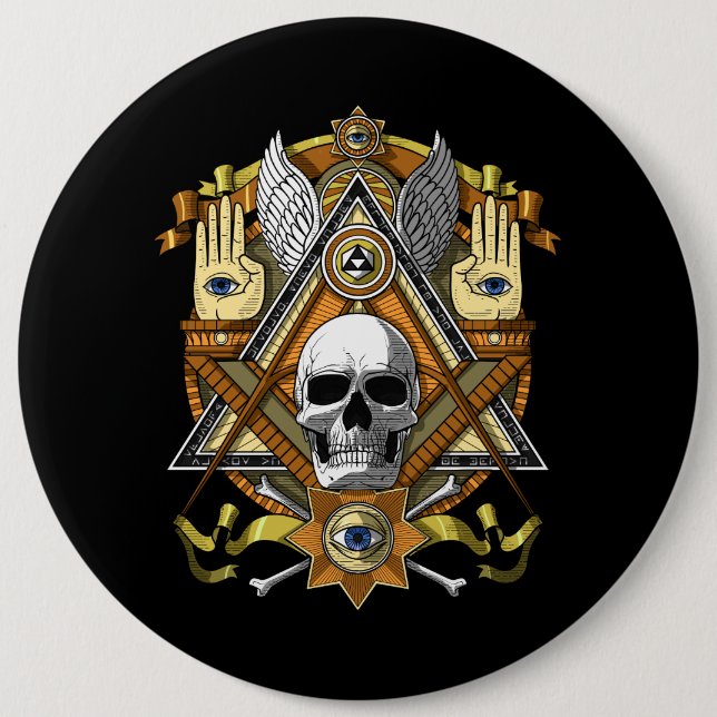 Masonic Skull Knapp (Framsida)