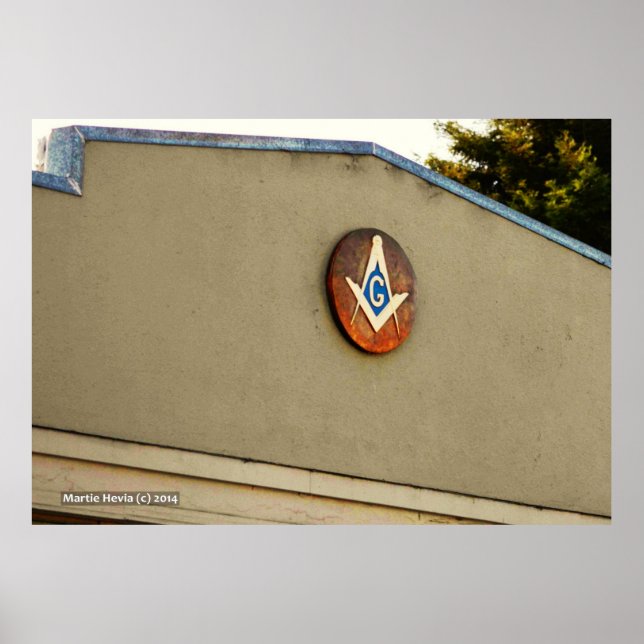 Masonic Square & Compass Poster (Framsidan)
