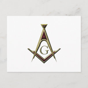 Masonic Square & Compass Vykort