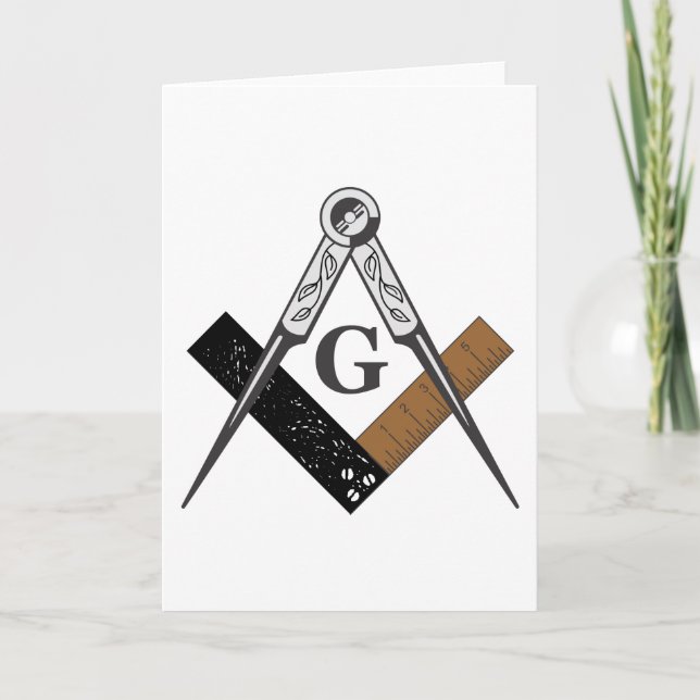 Masonic Square och Compass Kort (Framsida)