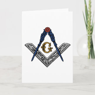 Masonic Square och Compass Kort