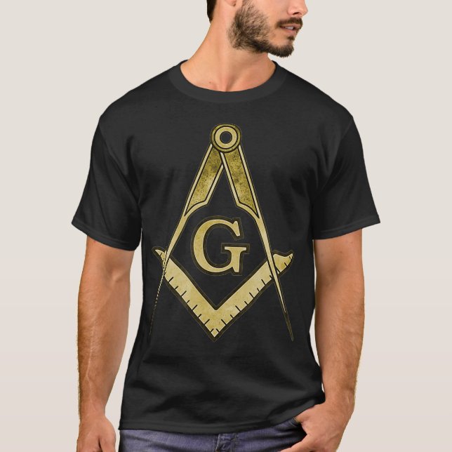 Masonic Square och Compass T Shirt (Framsida)