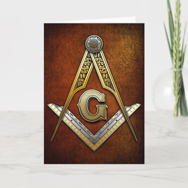 Masonic Square och ComPassar Kort (Framsida)