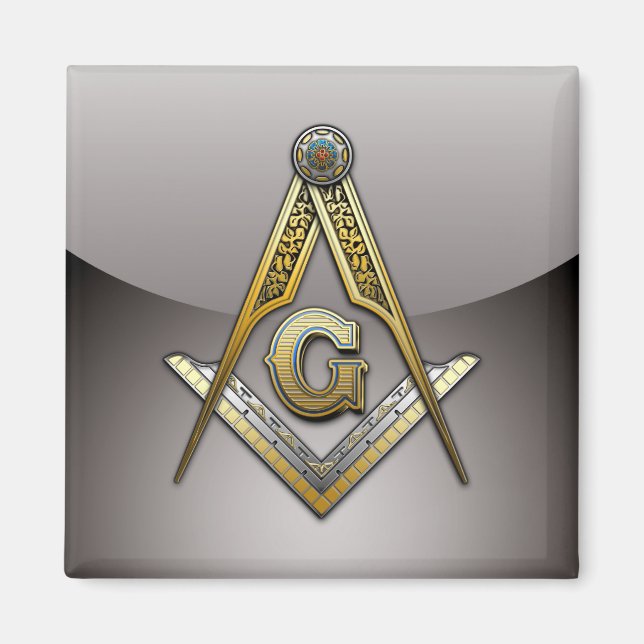 Masonic Square och ComPassar Magnet (Framsidan)