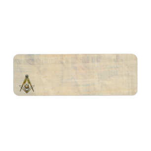 Masonic Square och ComPassar Returadress Etikett