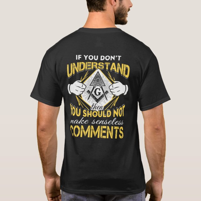 Masonic Store Freemason T Shirt Gift (Baksida)