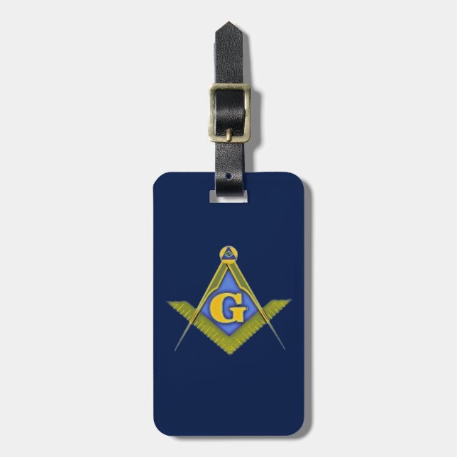 Masonic symbol bagagebricka (Vertikal Framsida)
