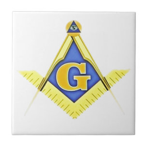 Masonic symbol kakelplatta