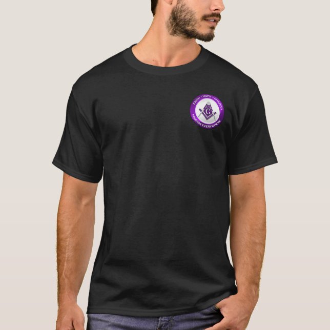 Masonic Tee Shirt - Men Purple (Framsida)