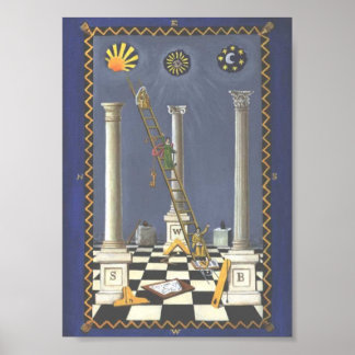 Masonic Tracing Board - Entered Lärce 3 Poster