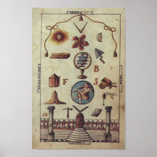 Masonic Tracing Board - Entered Lärce 4 Poster (Framsidan)