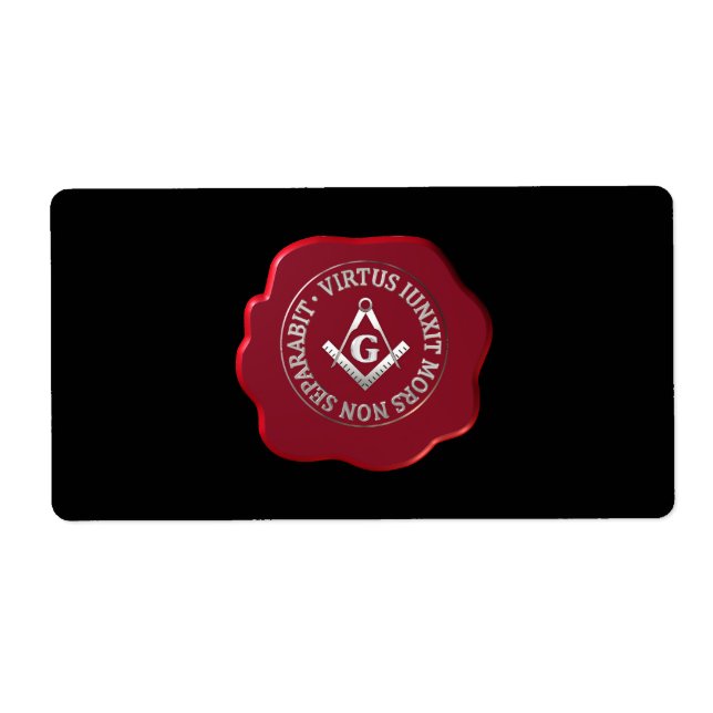 Masonic vax säl fraktsedel (Framsidan)