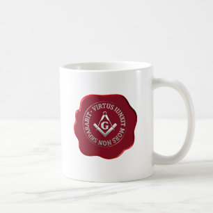 Masonic vax säl kaffemugg