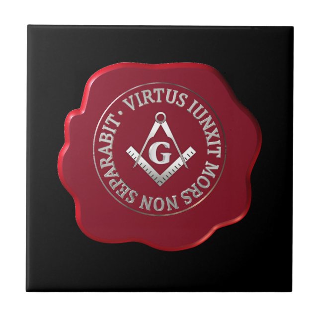 Masonic vax säl kakelplatta (Framsidan)