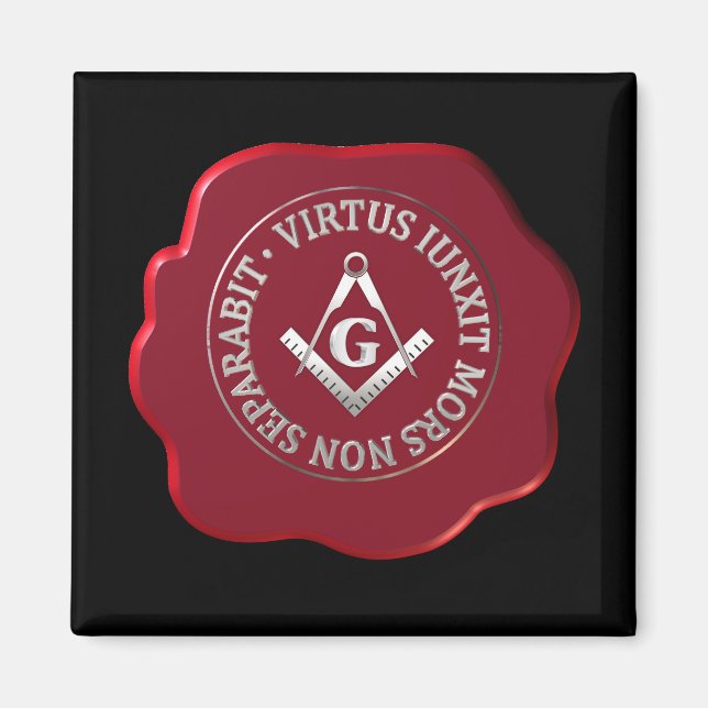 Masonic vax säl magnet (Framsidan)