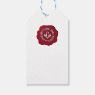 Masonic vax säl presentetikett