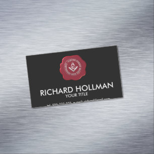 Masonic vax säl visitkortmagnet