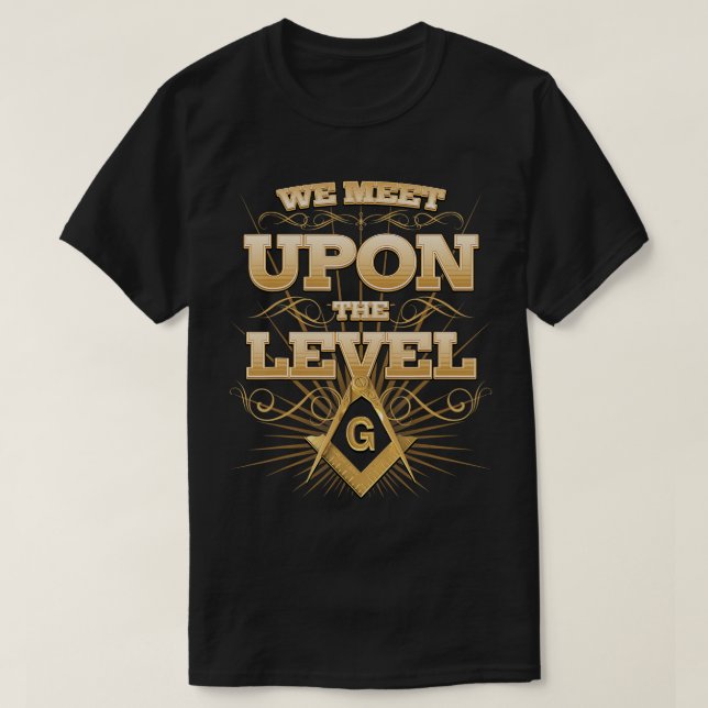 Masonic vi träffades på nivån Freemason T-Shirt (Design framsida)