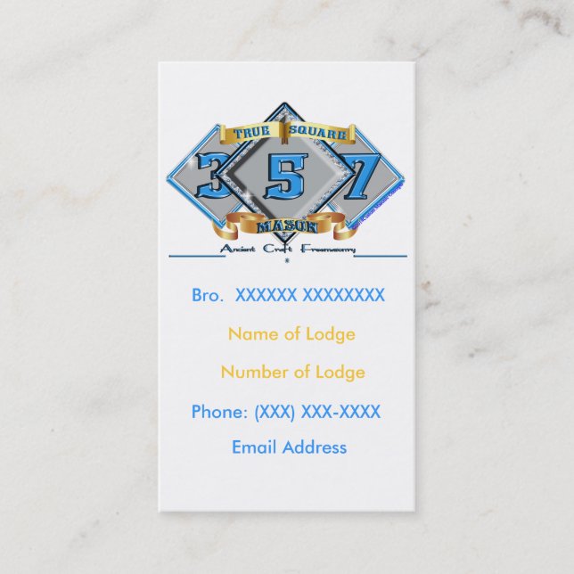 Masonic visitkort (Framsida)