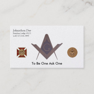 Masonic visitkort