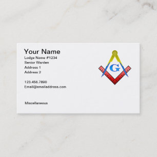 Masonic visitkort 1