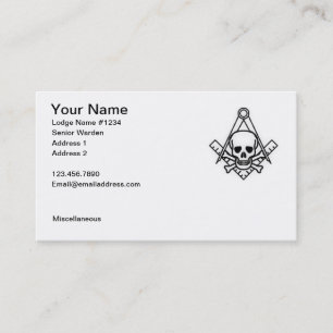 Masonic visitkort 1