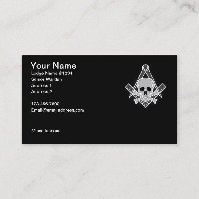 Masonic visitkort 2 (Framsida)