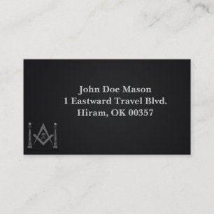 Masonic visitkortar - Memento Mori Visitkort