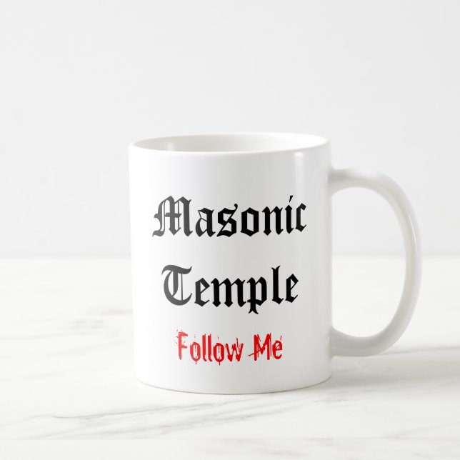 Masonic vit för tempelmugg #1 kaffemugg (Höger)